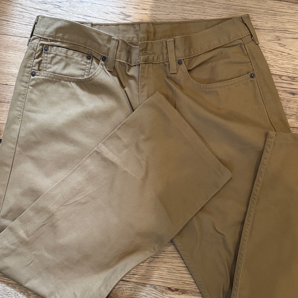 😊 NEW! Levi's 505 Straight-Leg Pants in Brown/Tan